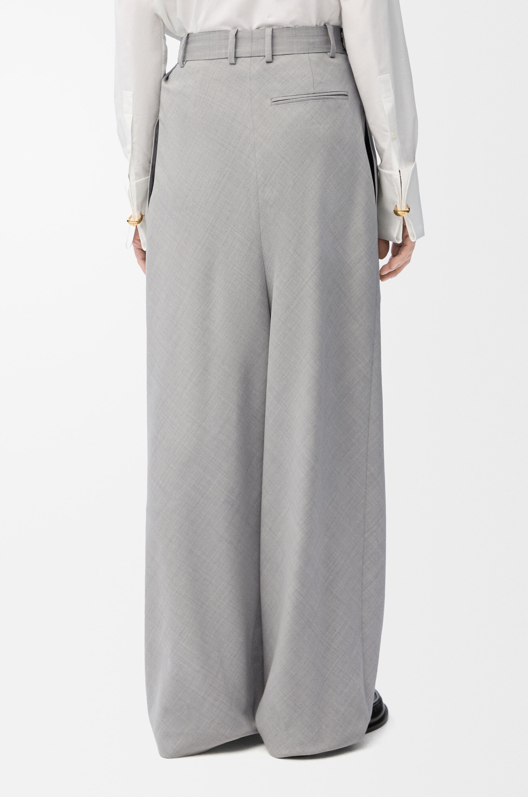 Draped trousers in wool - 4