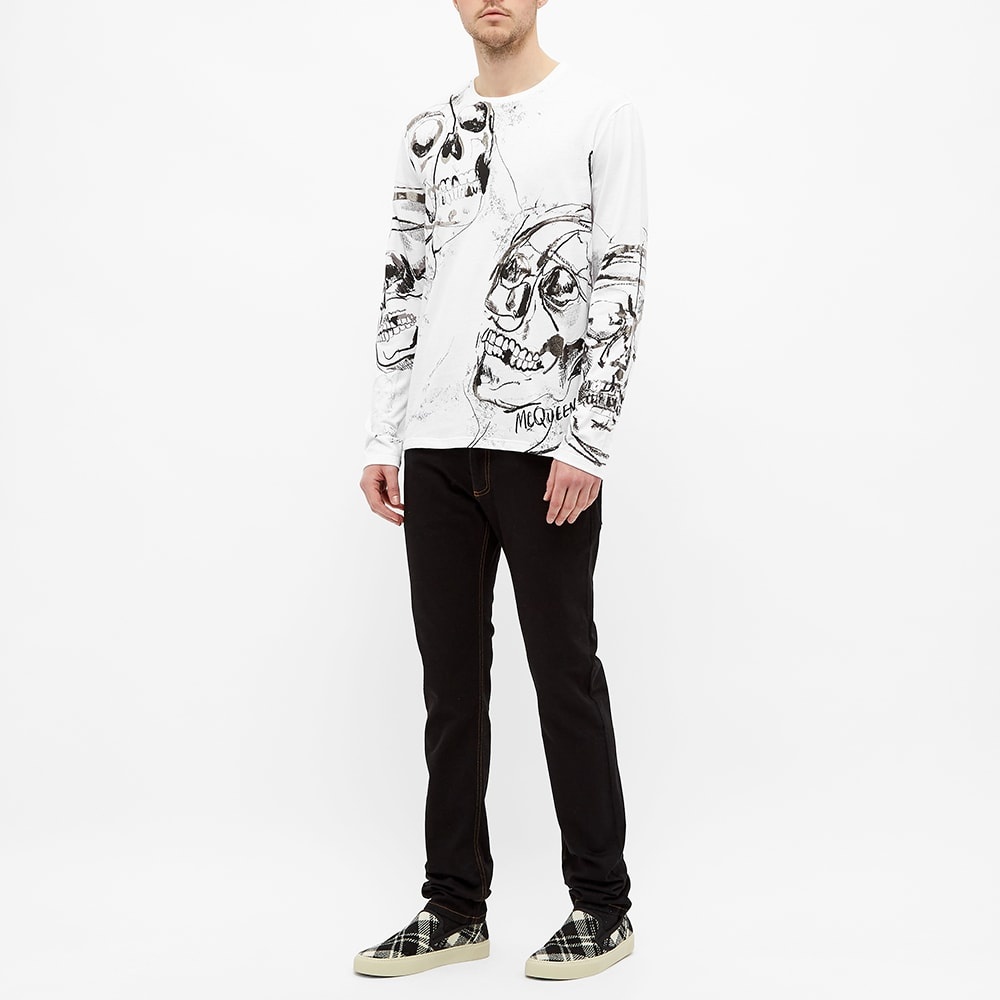 Alexander McQueen Long Sleeve Skull Print Tee - 6