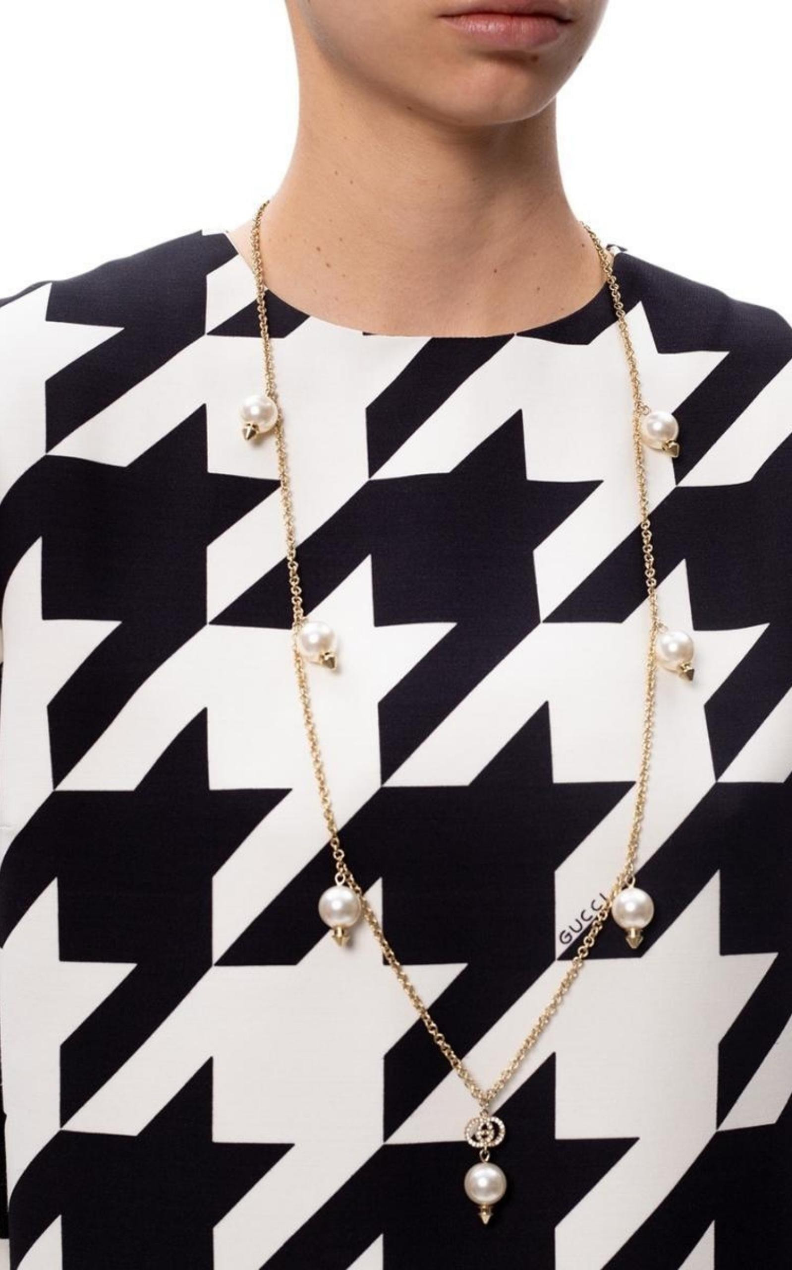 Interlocking G Pearls Pendant Necklace - 2