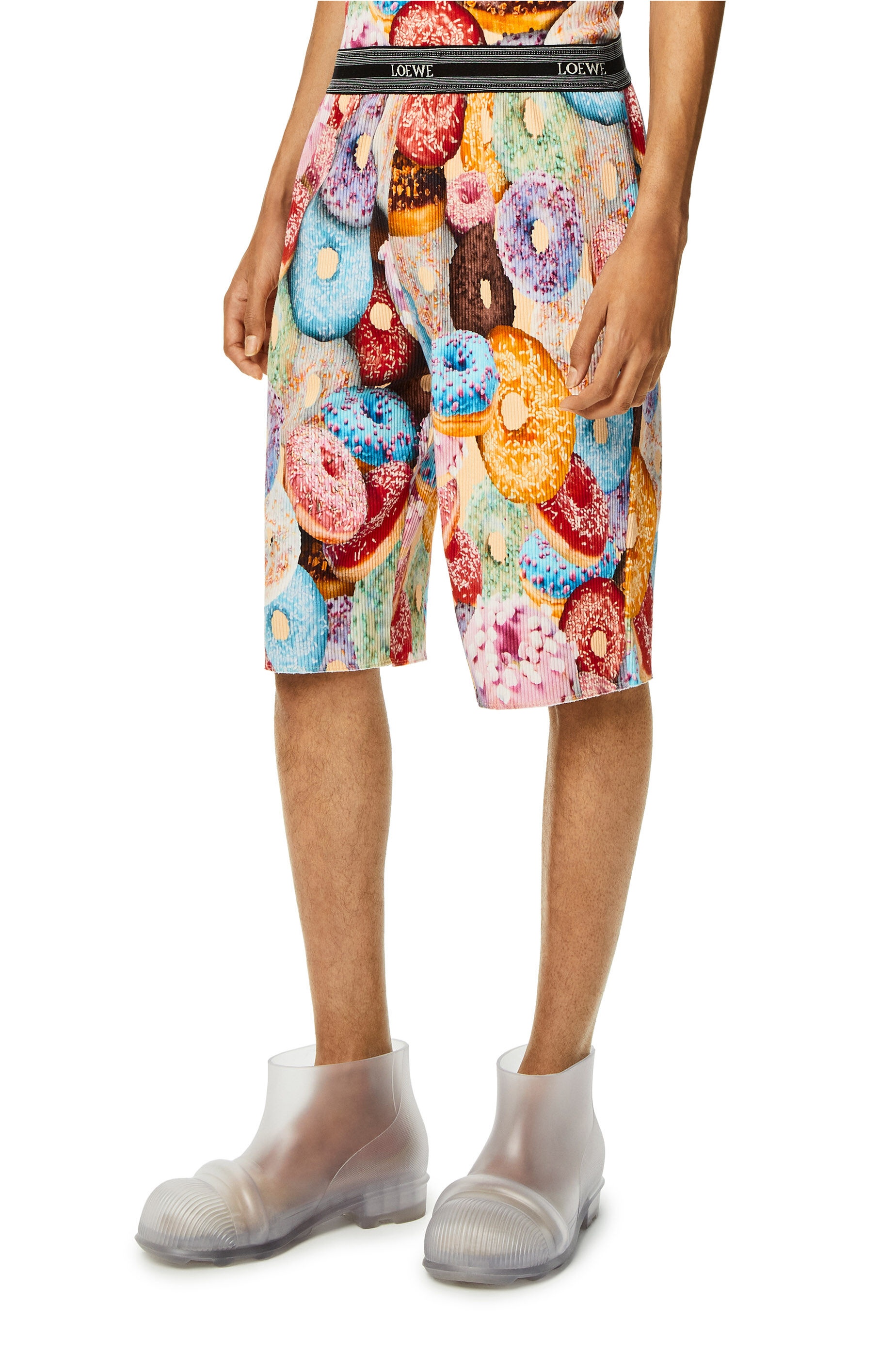 Doughnuts ribbed shorts in cotton - 3