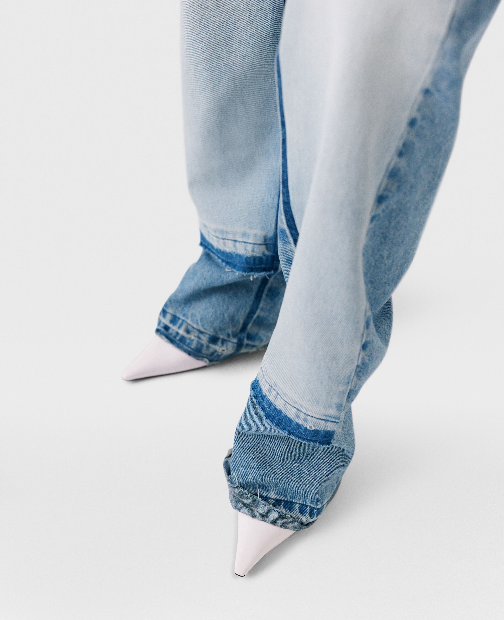 Stella McCartney Contrast Panel Straight-Leg Jeans | REVERSIBLE