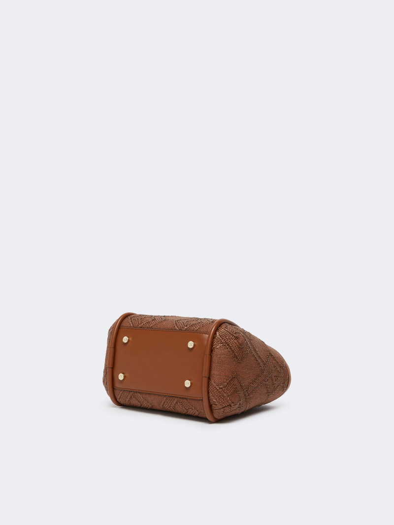 MARINEXS Extra-small Marine bag in diamond-patterned basketweave - AMBER BROWN 5