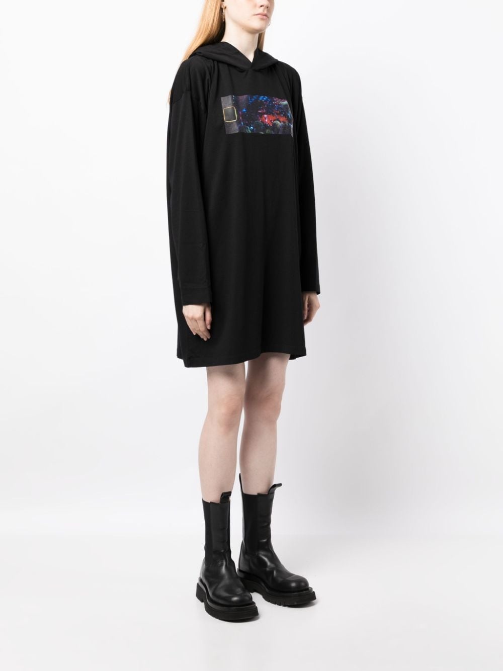numbers-motif cotton dress - 3