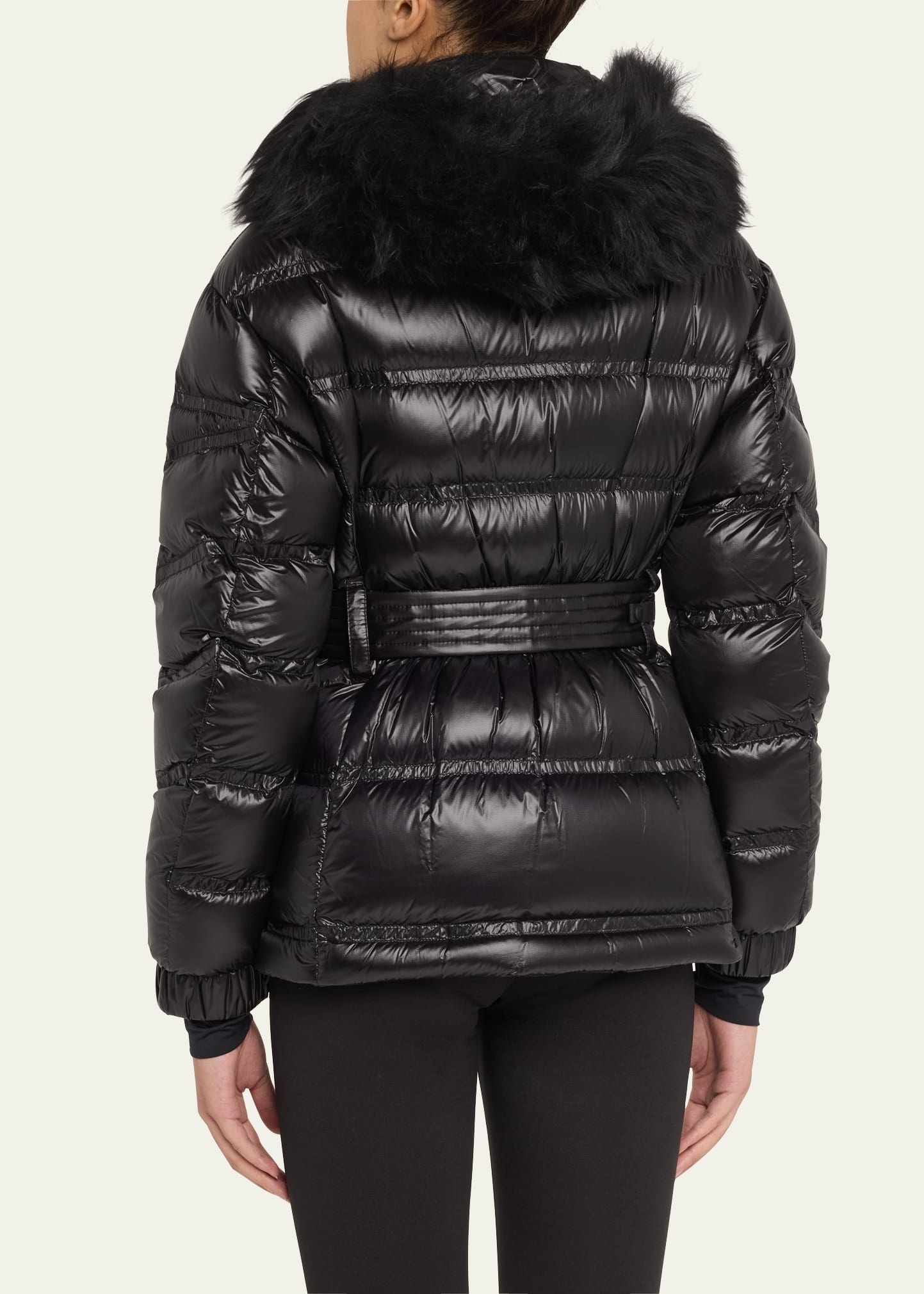 Bernis Down Ski Jacket with Detachable Shearling Trim - 3