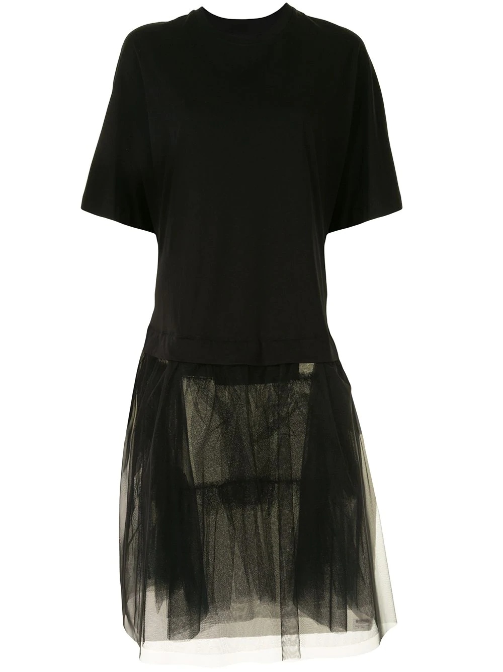 tulle T-shirt dress - 1