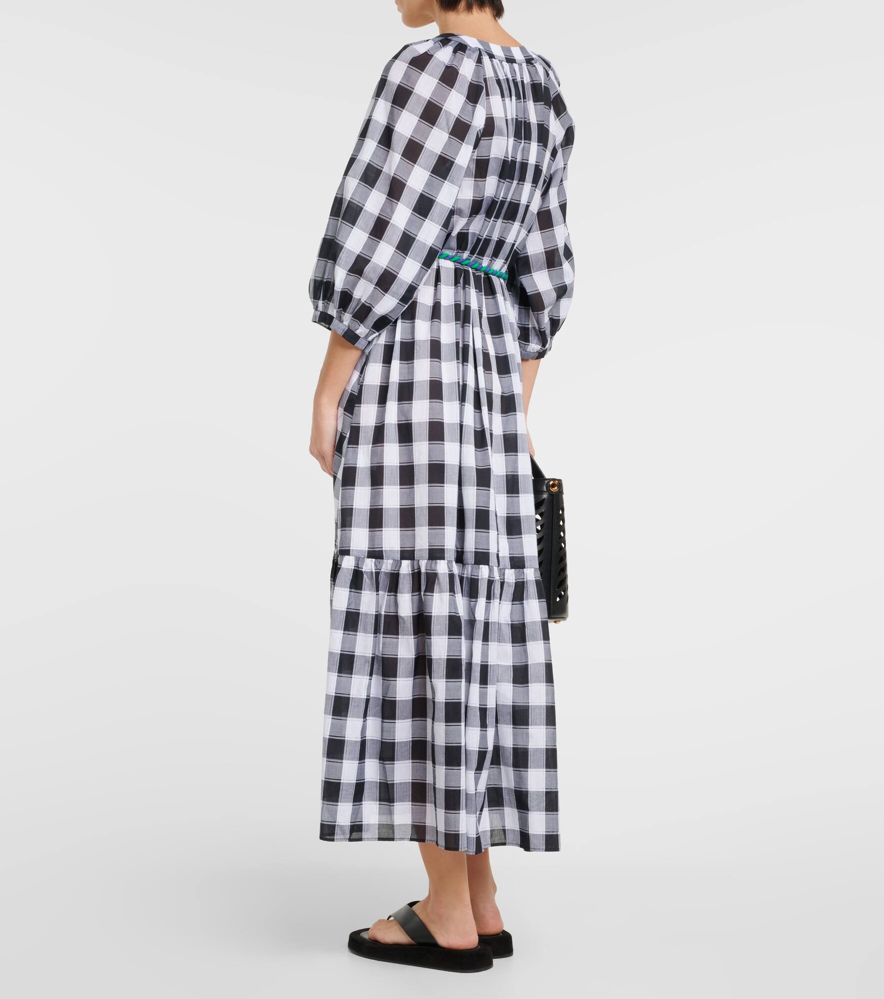 Chess printed cotton midi dress - 3