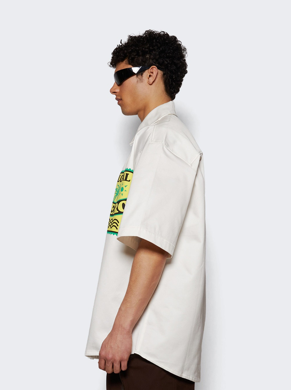 Short Sleeve Overshirt Off White - 3