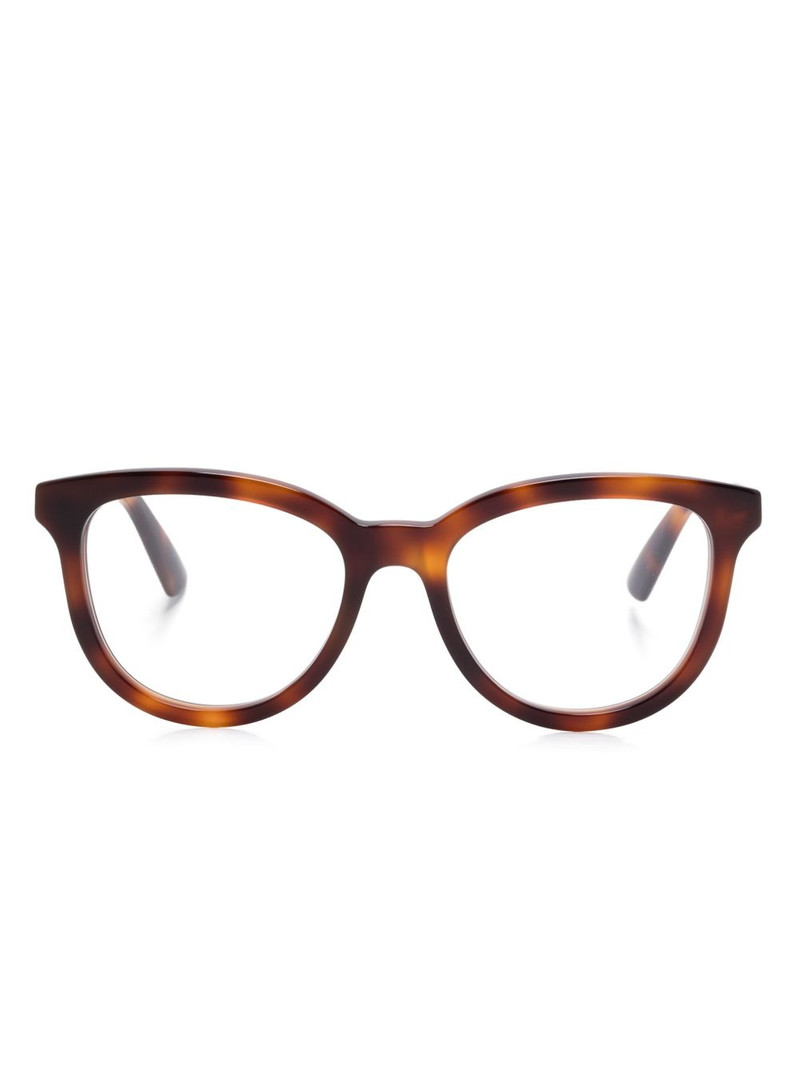 tortoiseshell-effect glasses 1