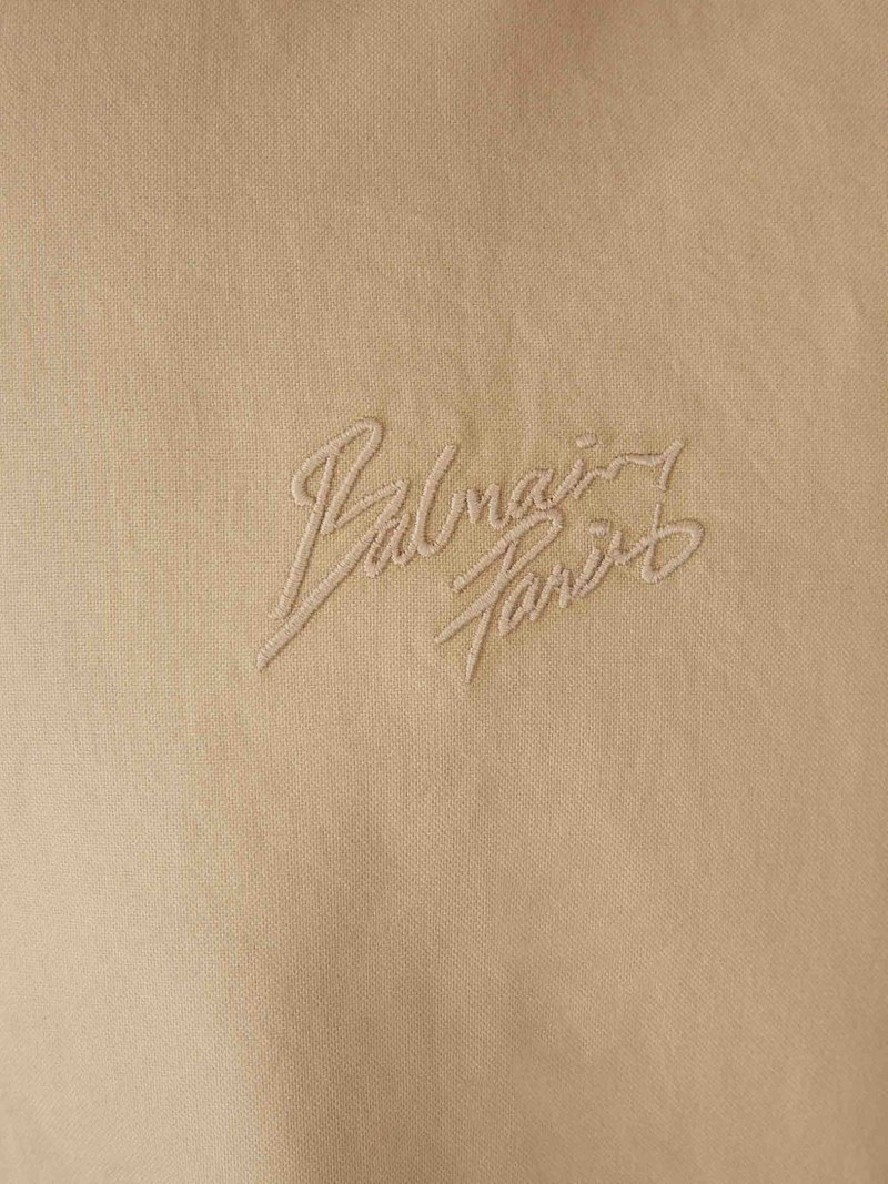 embroidered-logo button shirt 5