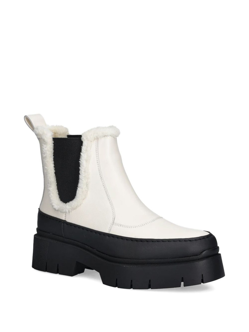 HUGO faux fur-trim Chelsea boots outlook