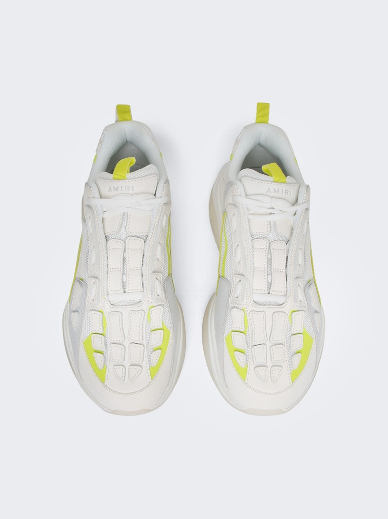 Bone Runner Sneaker White And Neon Yellow 3