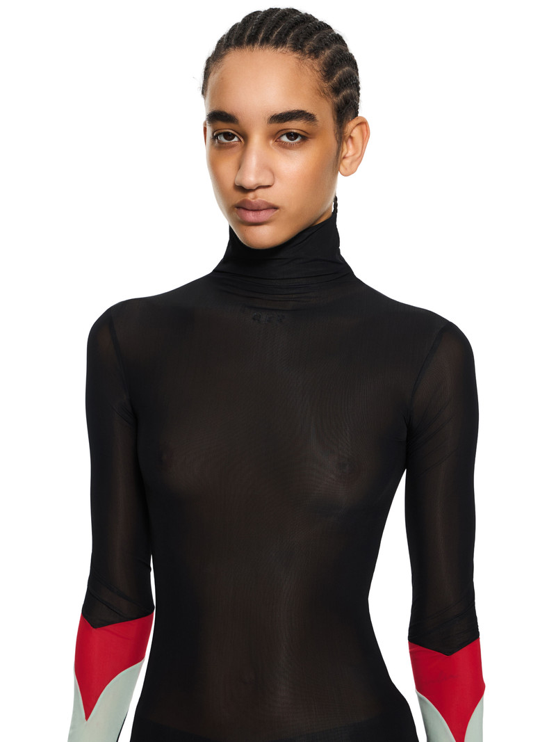Long-Sleeved Turtleneck with Color Insert 5