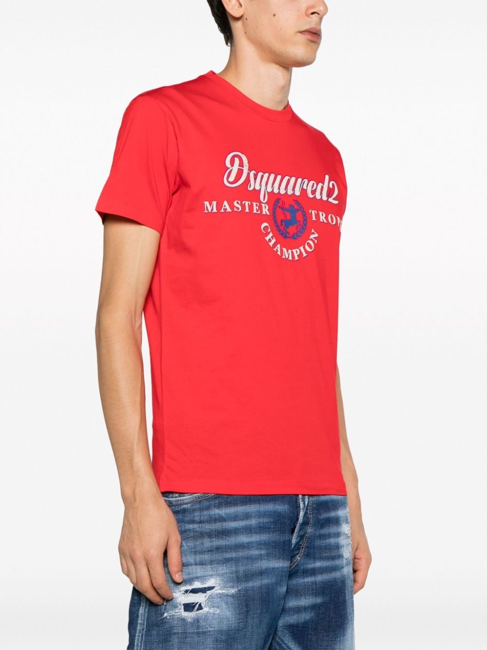 logo-print cotton T-shirt - 3