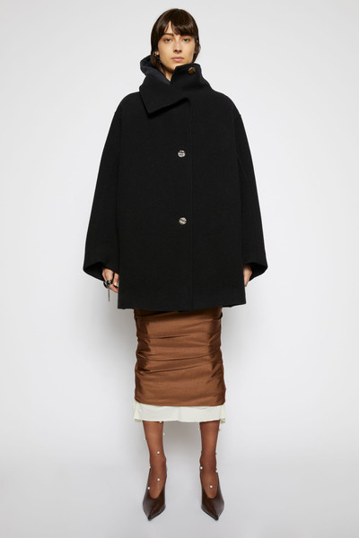 Acne Studios High-neck wool coat black outlook