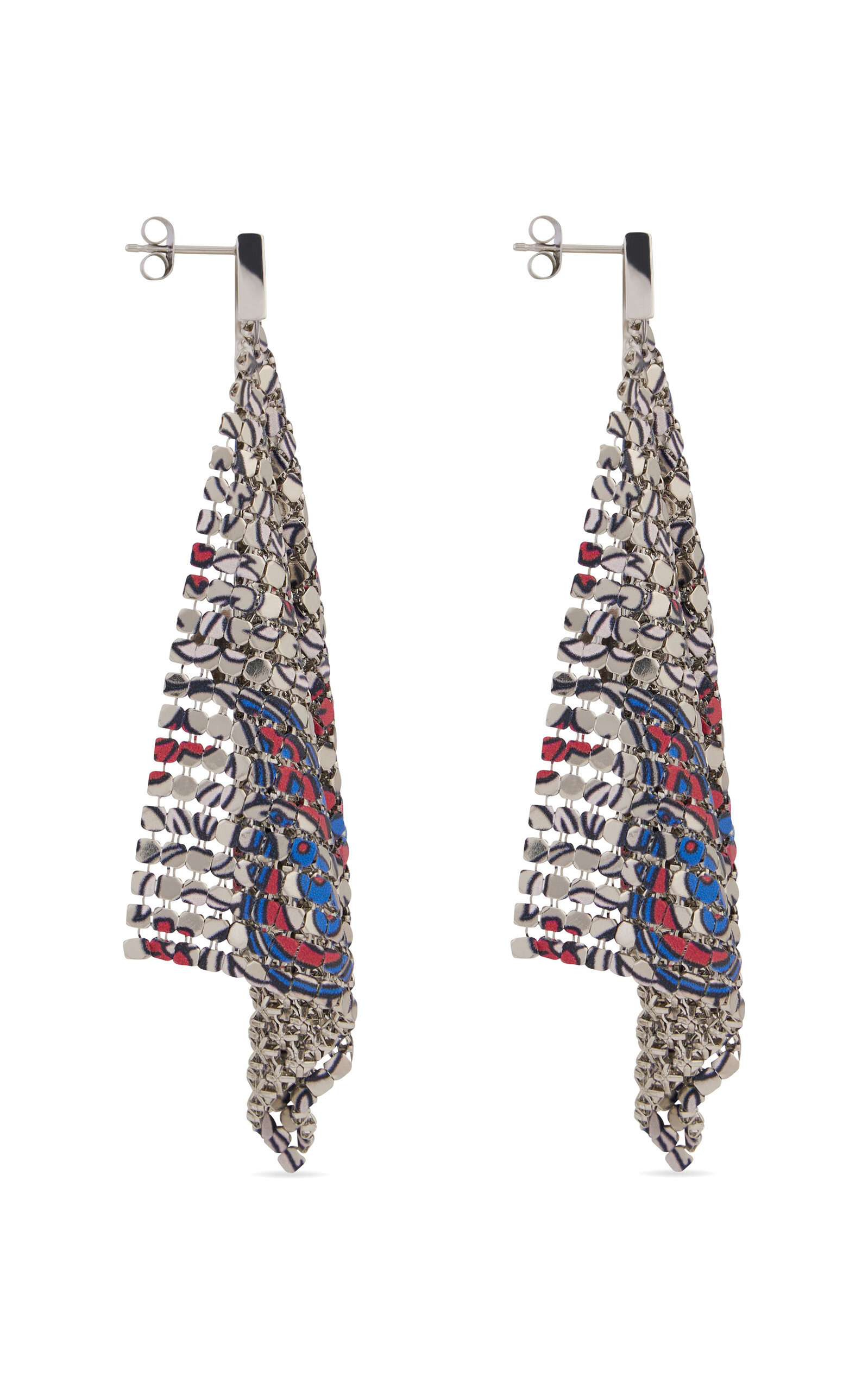 Crystal Mesh Aluminum Drop Earrings multi - 3