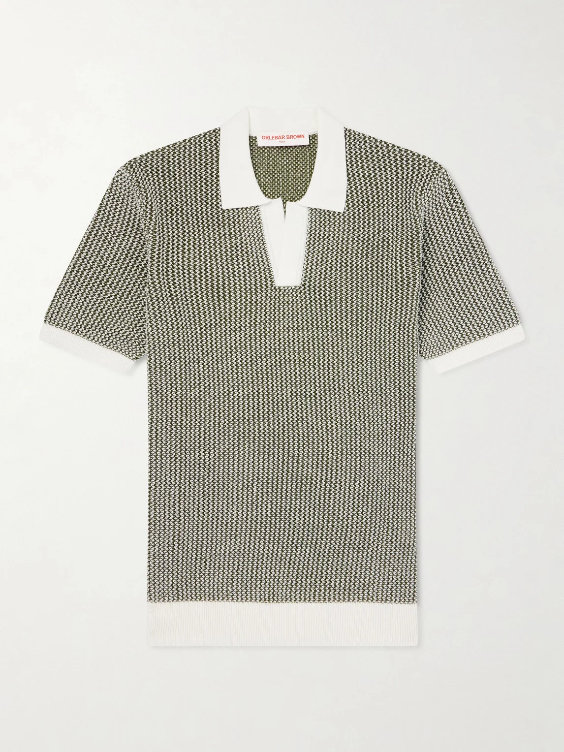 Horton Slim-Fit Crocheted Cotton Polo Shirt - 1