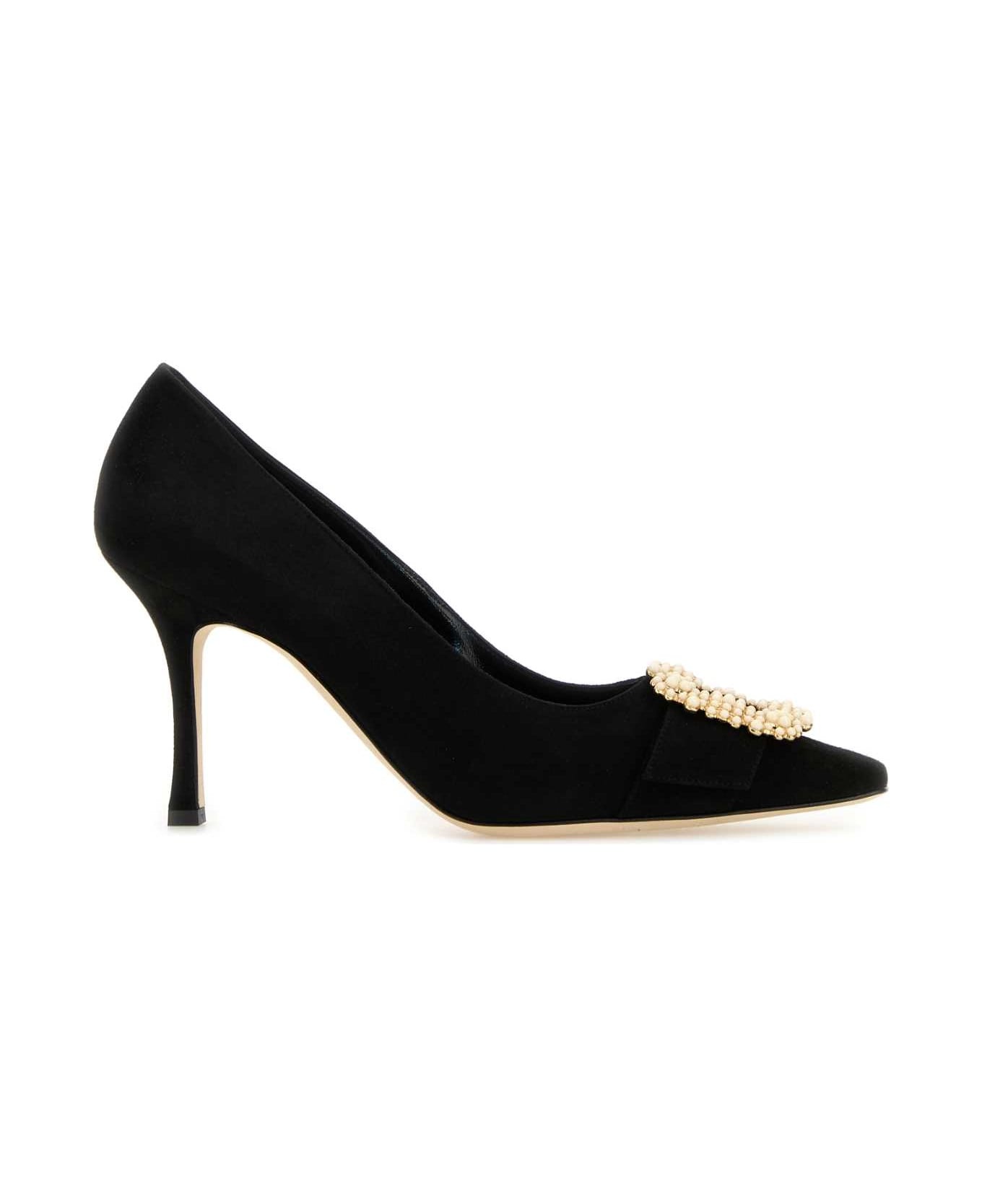 Black Suede Giboa Pumps - 1