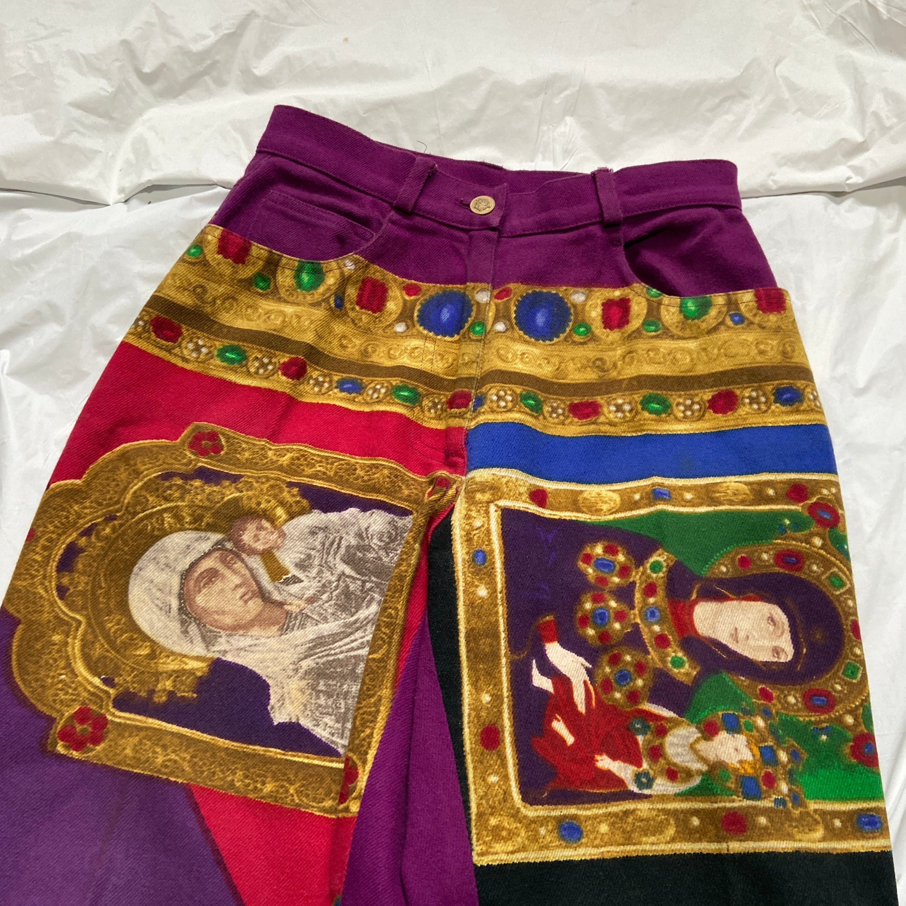 Versace Purple Medusa Jeans