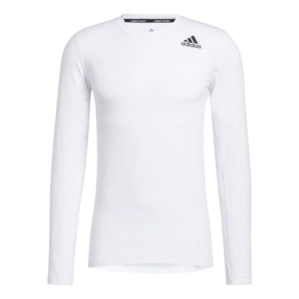 adidas Tech Fitted Long Sleeve T-Shirt 'White Black' GL9893 - 1