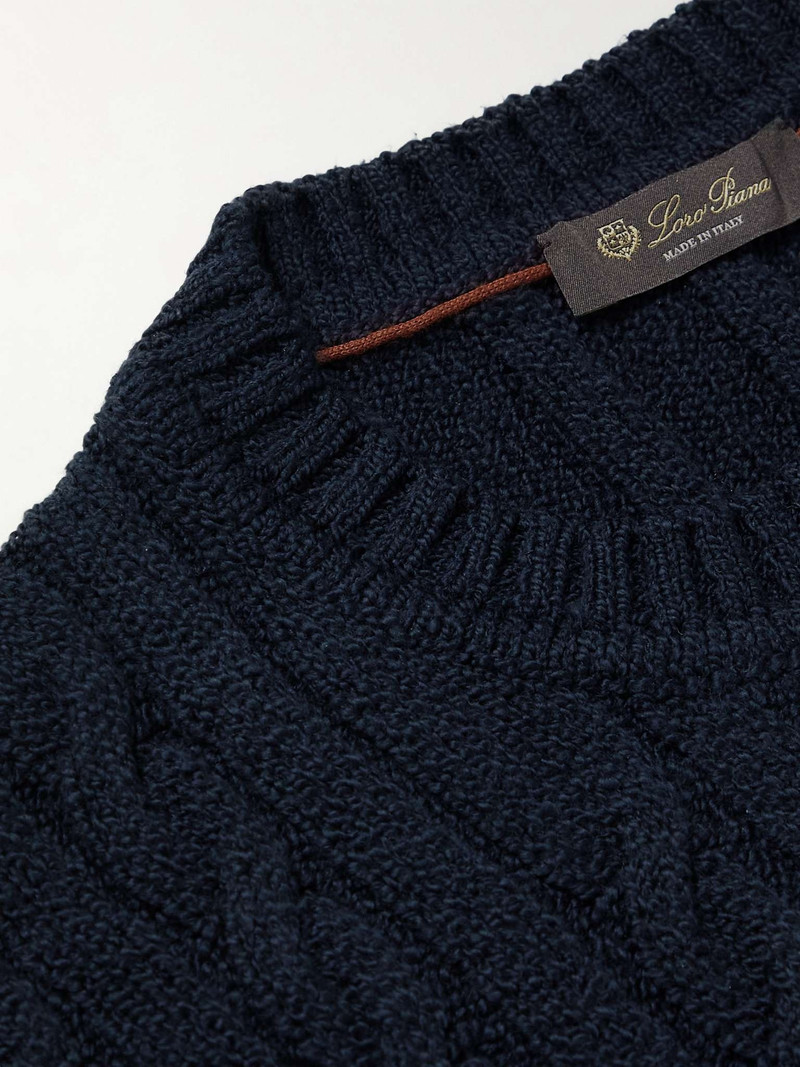 Slim-Fit Cable-Knit Cotton Sweater 5