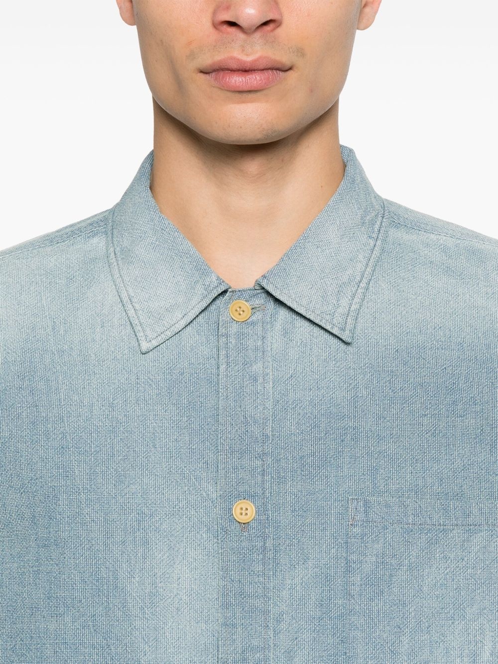 faded-effect shirt jacket - 5