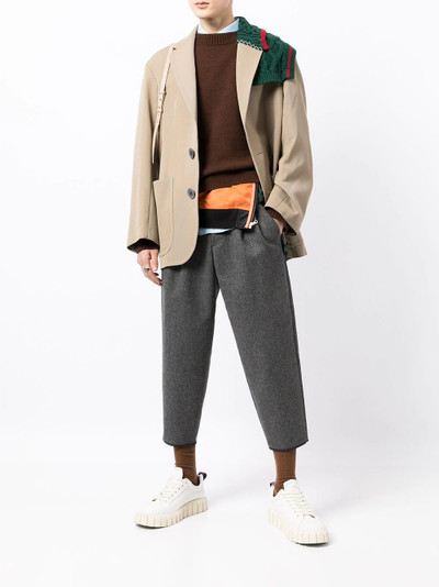 Kolor deconstructed wool blazer outlook