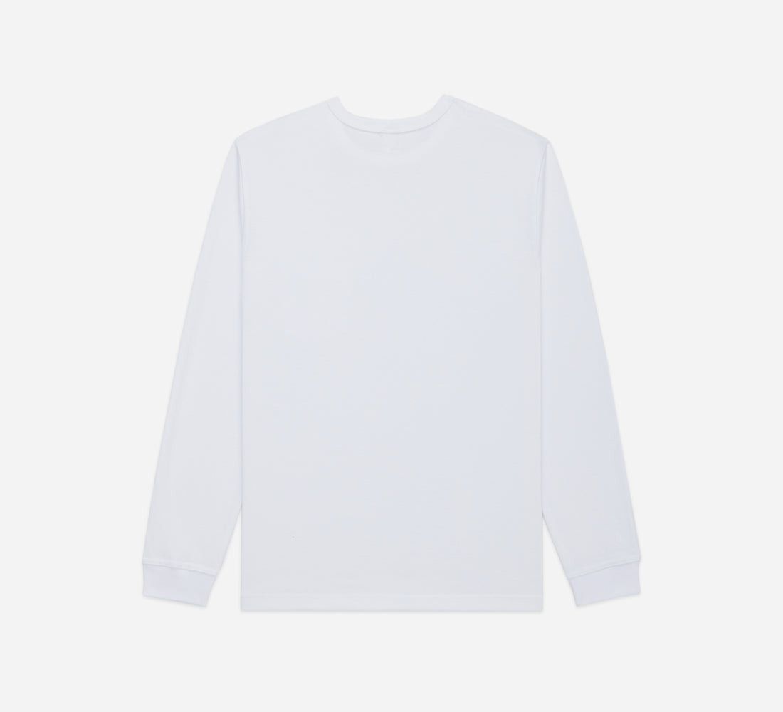 Long Sleeve Henley - White - 2