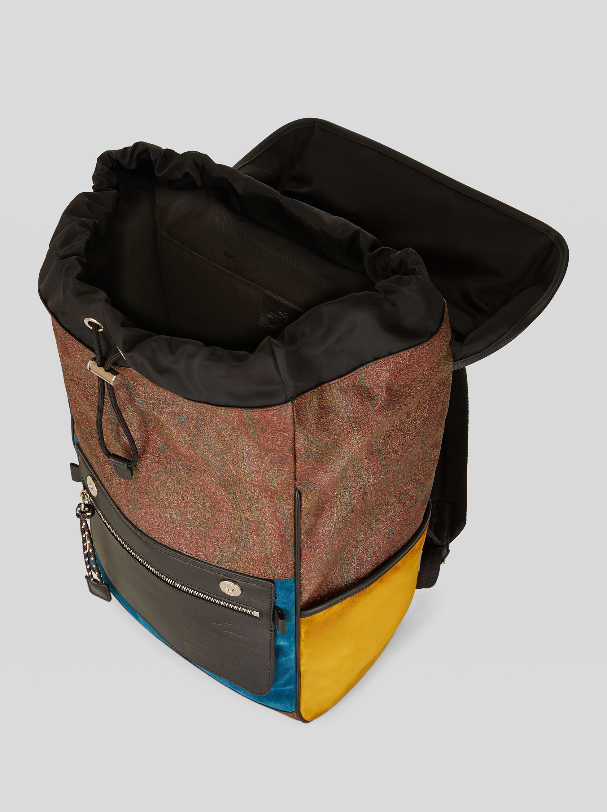 PATCHWORK BACKPACK WITH ETRO CUBE LOGO - 4
