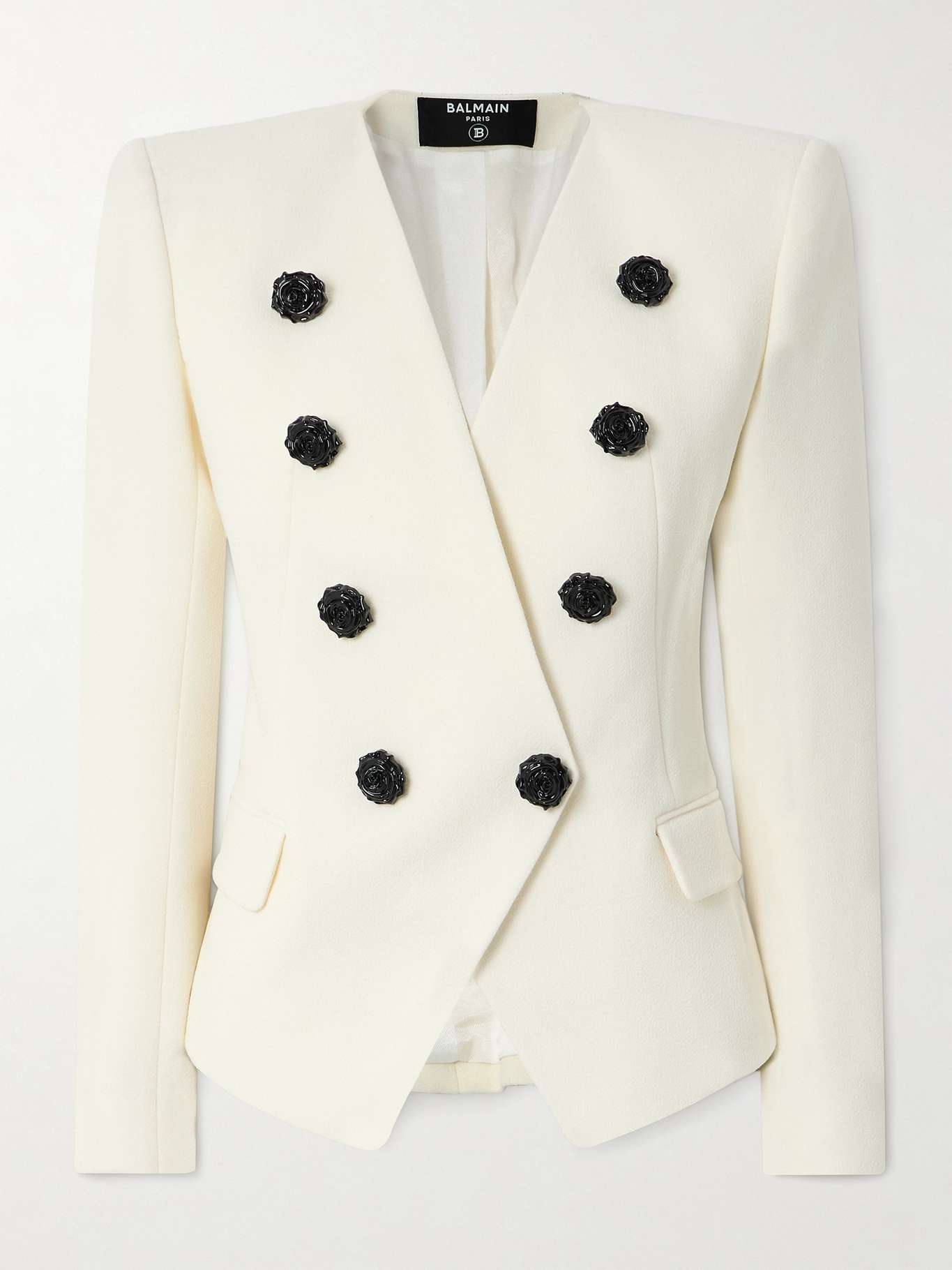 Embellished wool blazer - 1