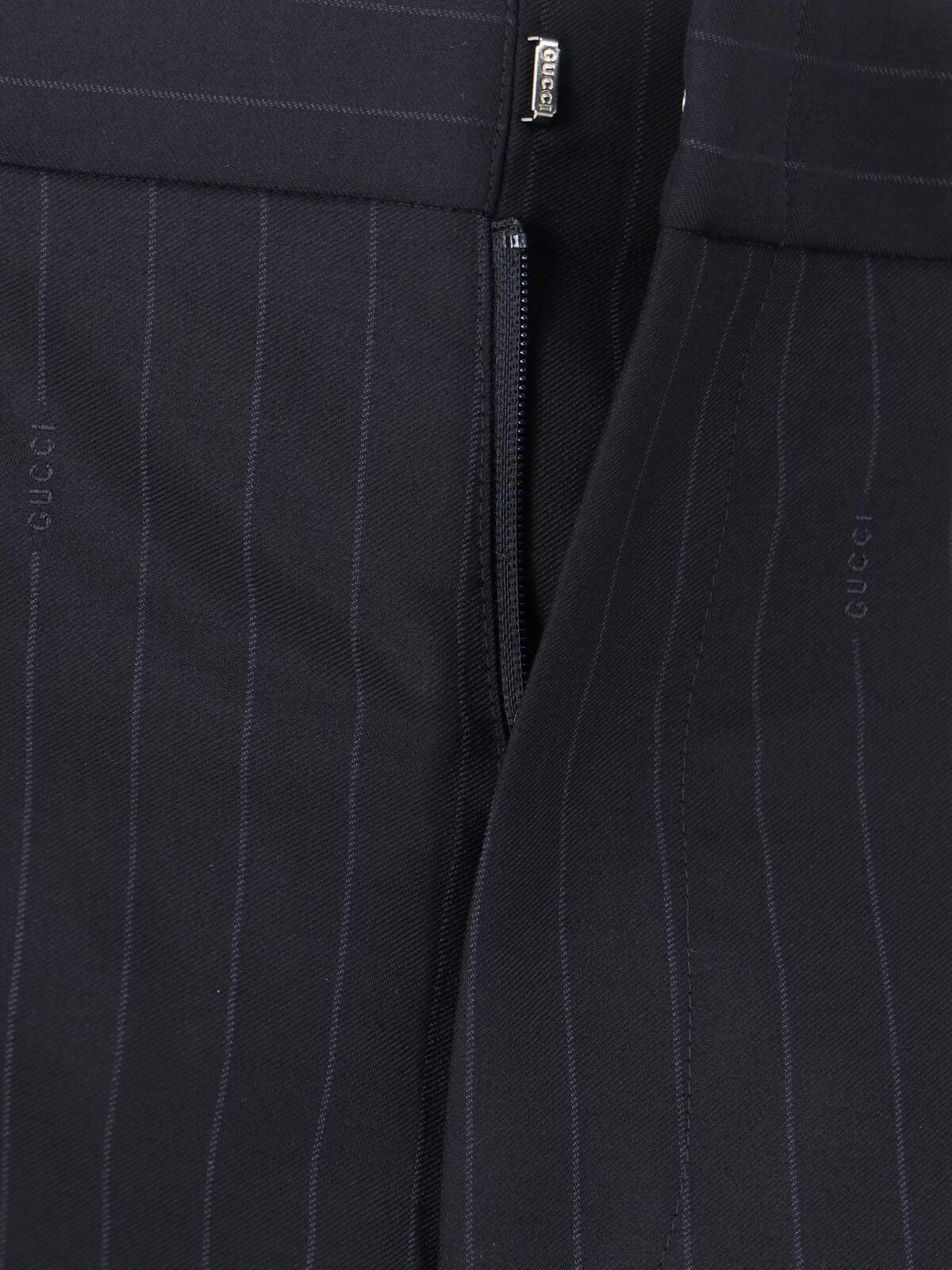 PINSTRIPE WOOL PANTS - 5