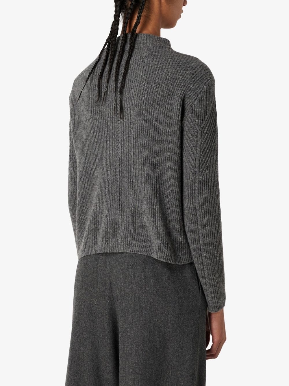 ribbed-knit wool-blend jumper - 3
