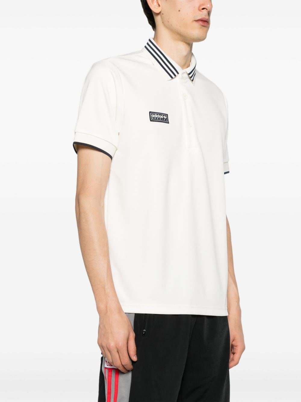 logo-patch polo shirt - 3