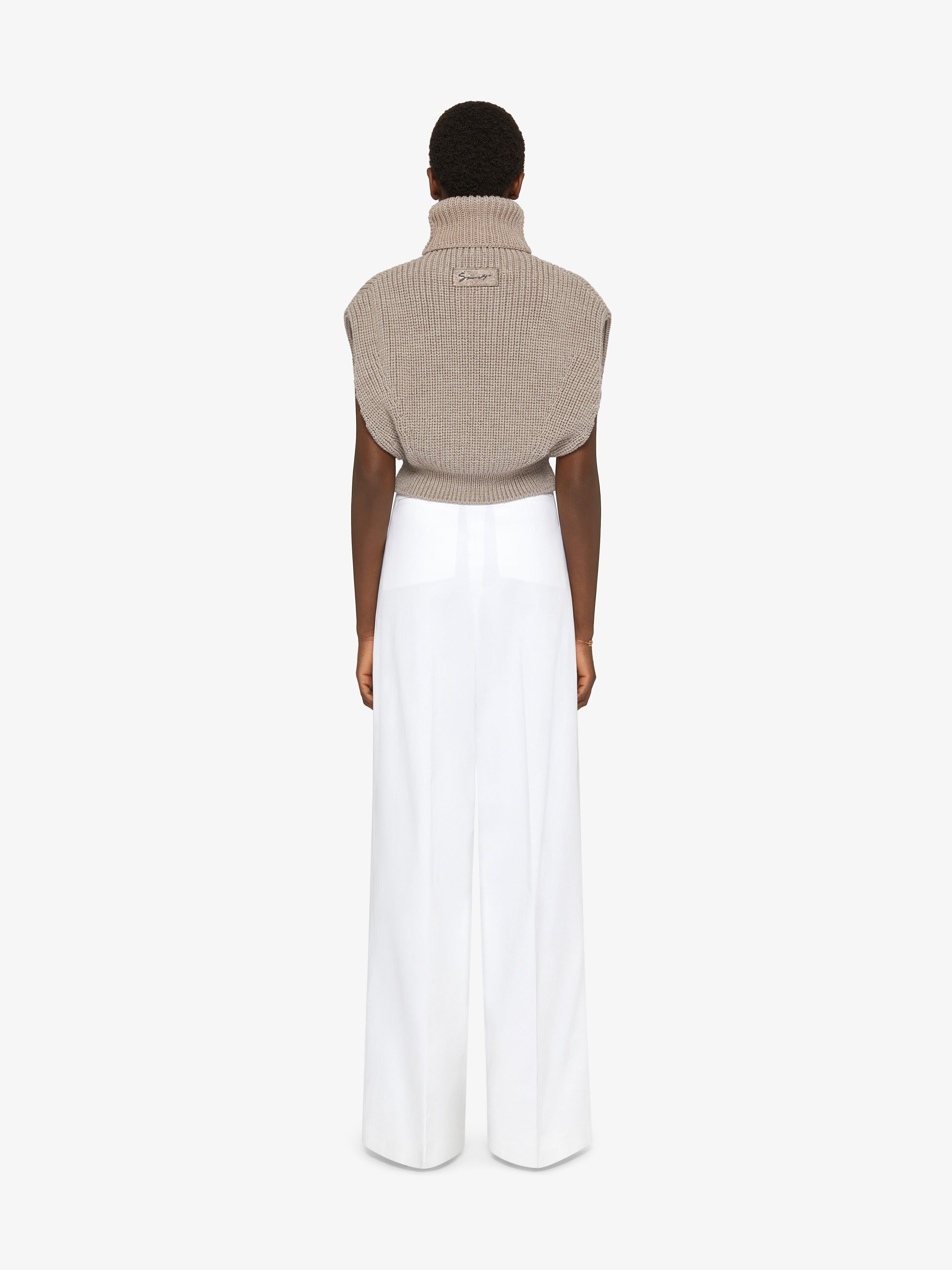 SLEEVELESS TURTLENECK SWEATER IN WOOL - 3