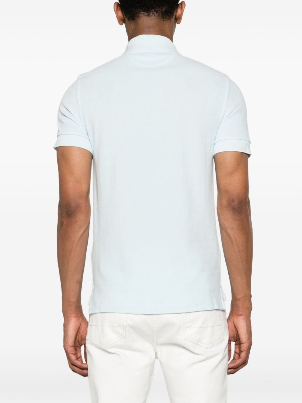 towelling-finish polo shirt - 4