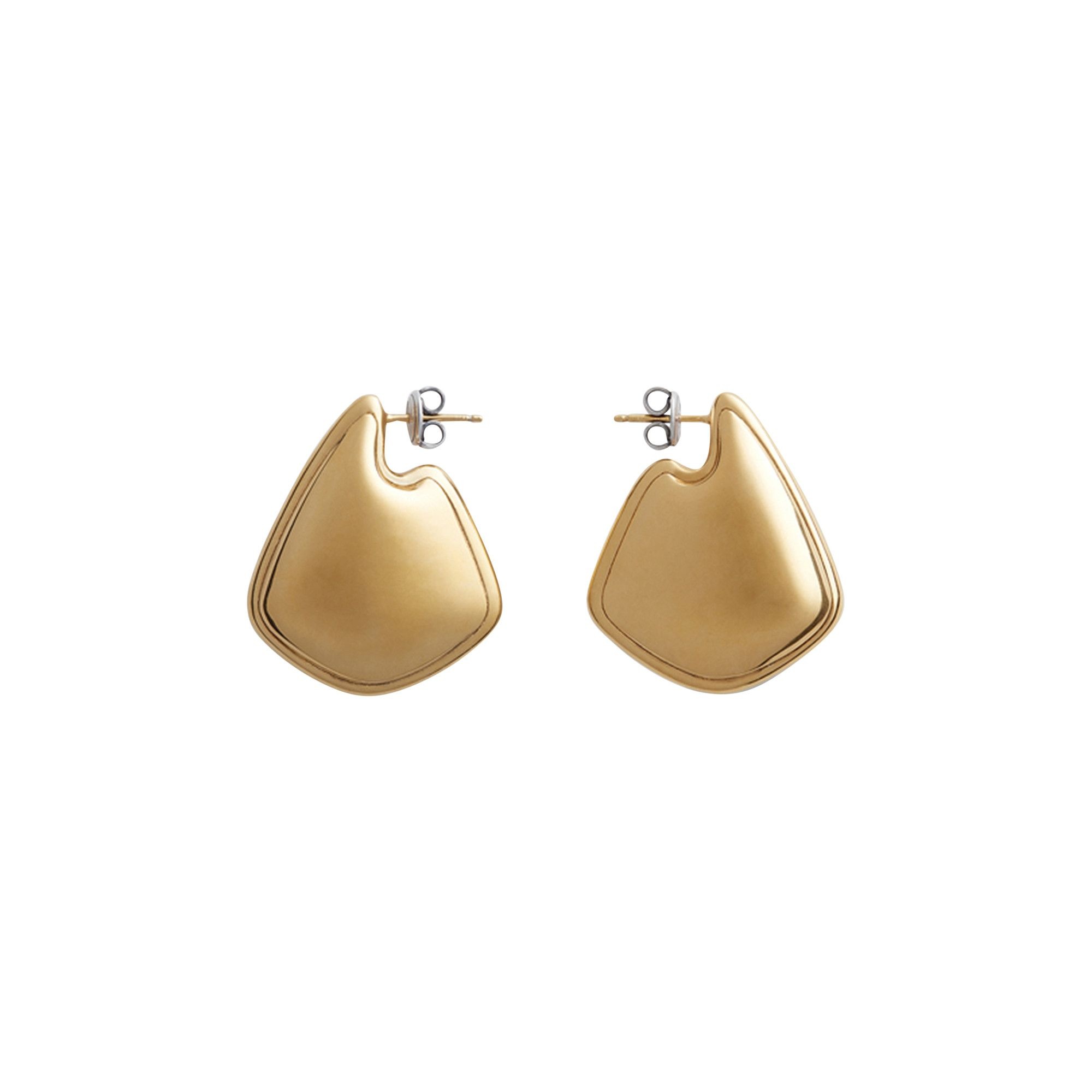 Bottega Veneta Twist Earrings 'Silver/Yellow Gold' - 1