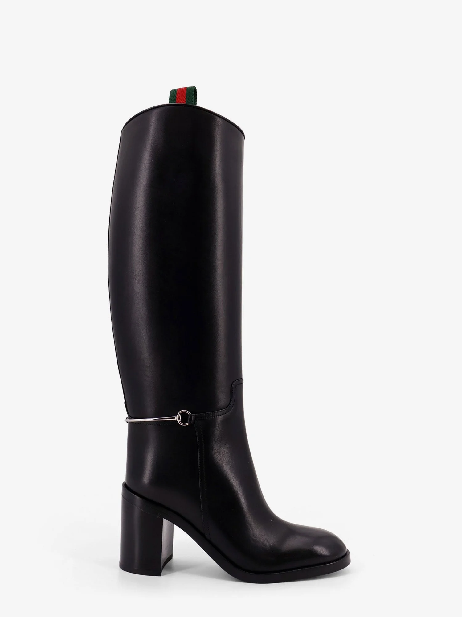 Gucci Leather Boots With Slim Horsebit Detail - 1