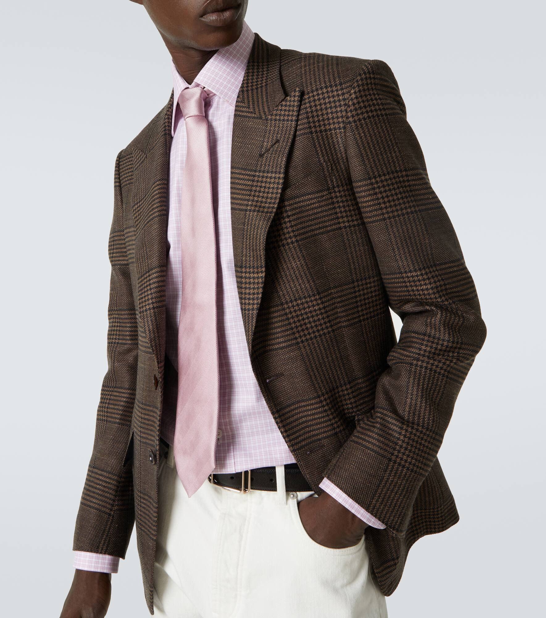 Shelton wool, silk, and linen blazer - 5