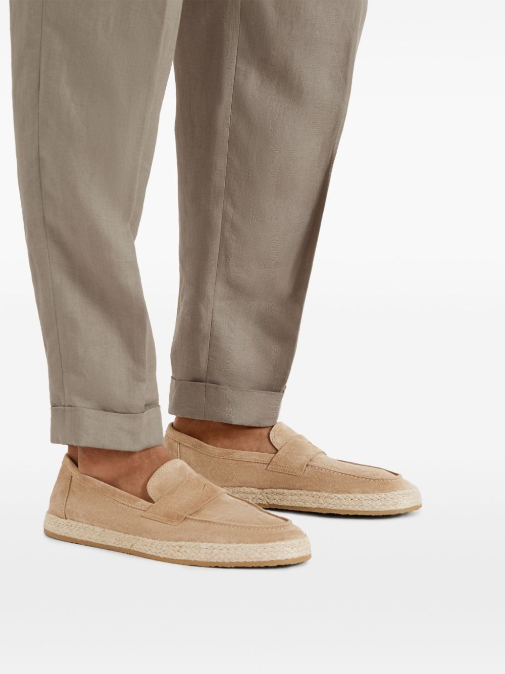 penny-slot suede espadrilles - 5