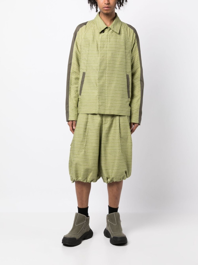 Kiko Kostadinov jacquard contrast-edge jacket outlook
