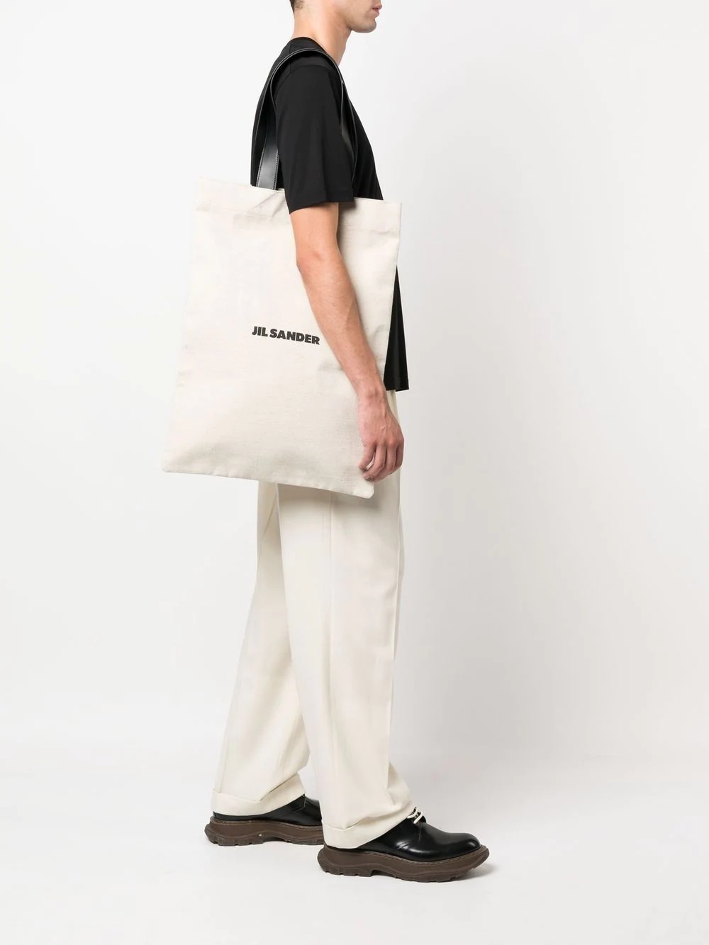 logo-print cotton tote bag - 2