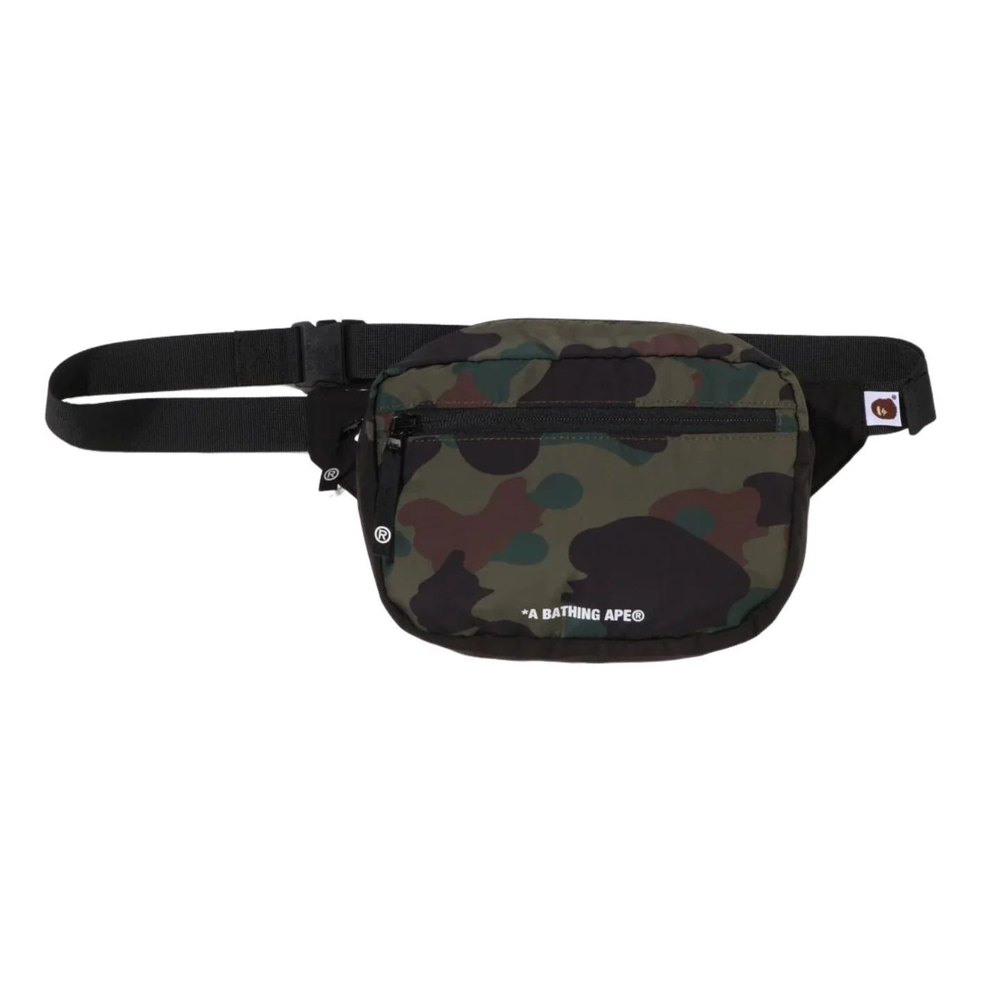A Bathing Ape 1st Camo Packable Waist Back M Travel 'Green' 0ZXBGMX00290QGRX - 1