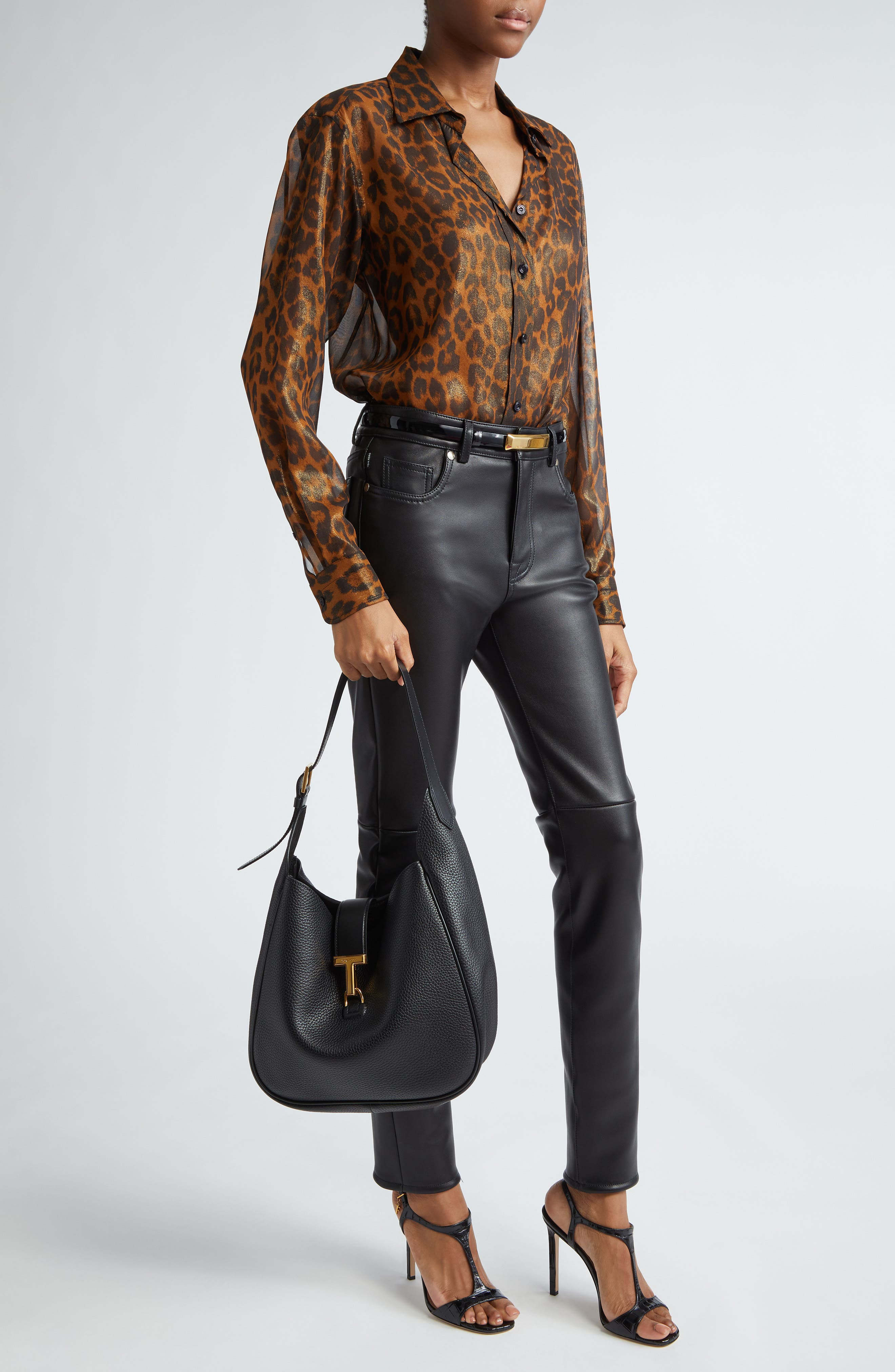 Medium Monarch Leather Hobo Bag - 3