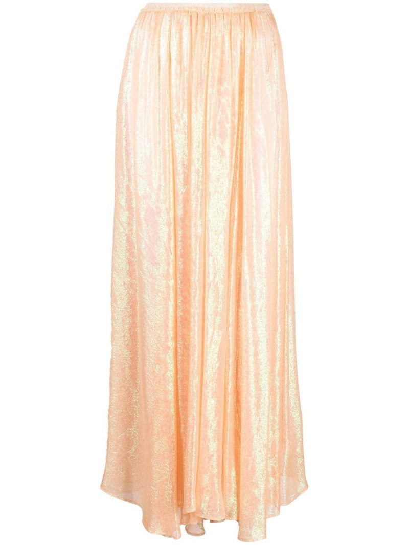 iridescent-jacquard semi-sheer flared skirt 1