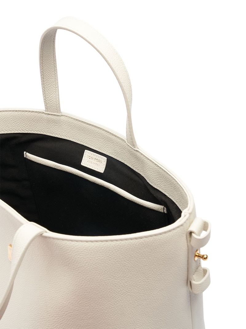 Mini grain leather tote bag - 5