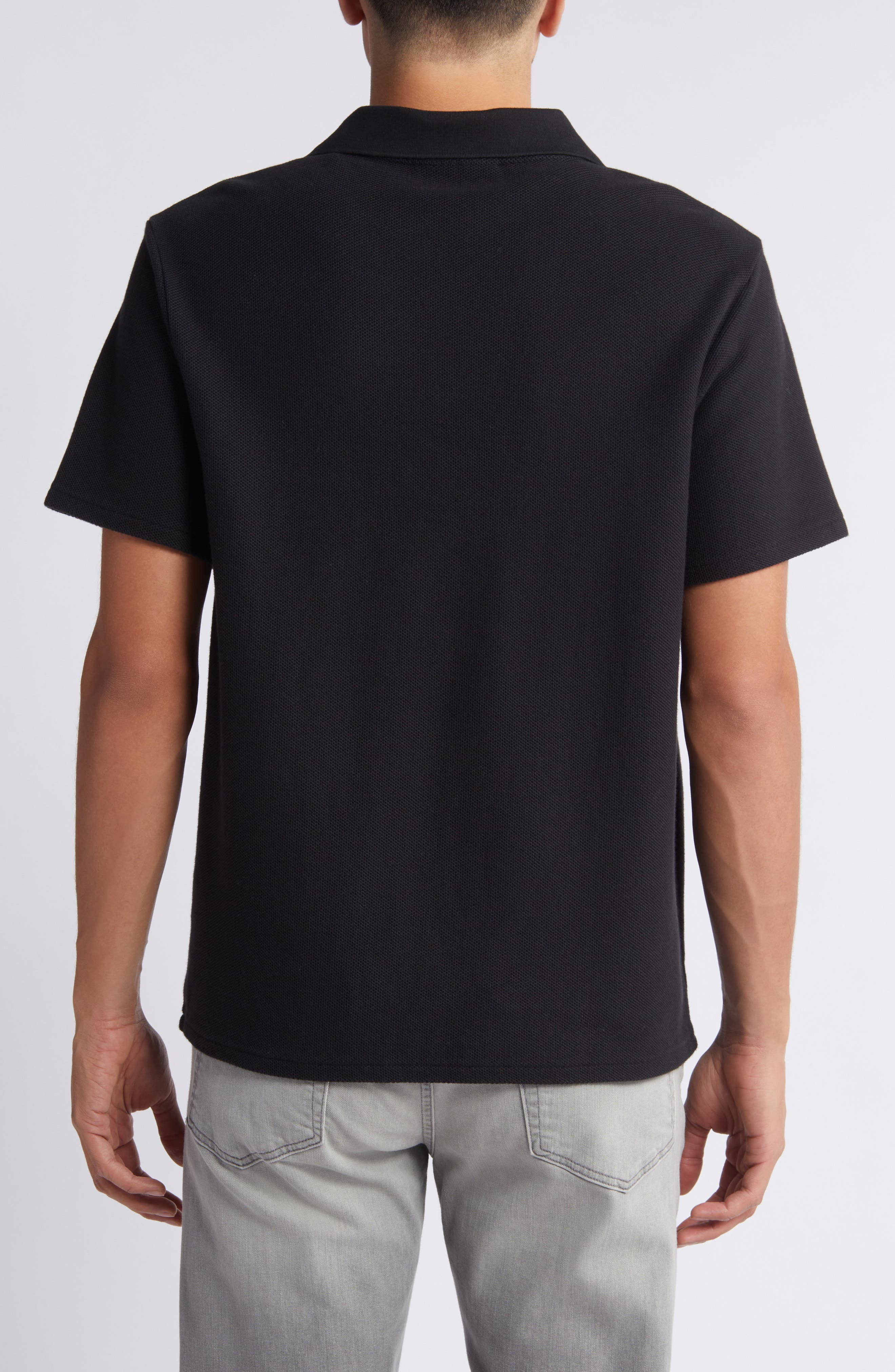 FRAME Jacquard Polo in Black at Nordstrom - 2