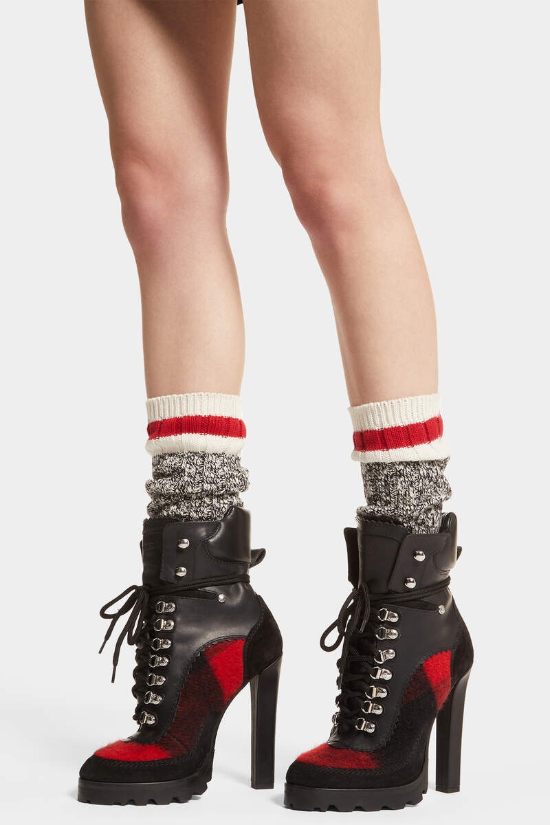 CANADIAN HIKING HEELED ANKLE BOOTS - 6