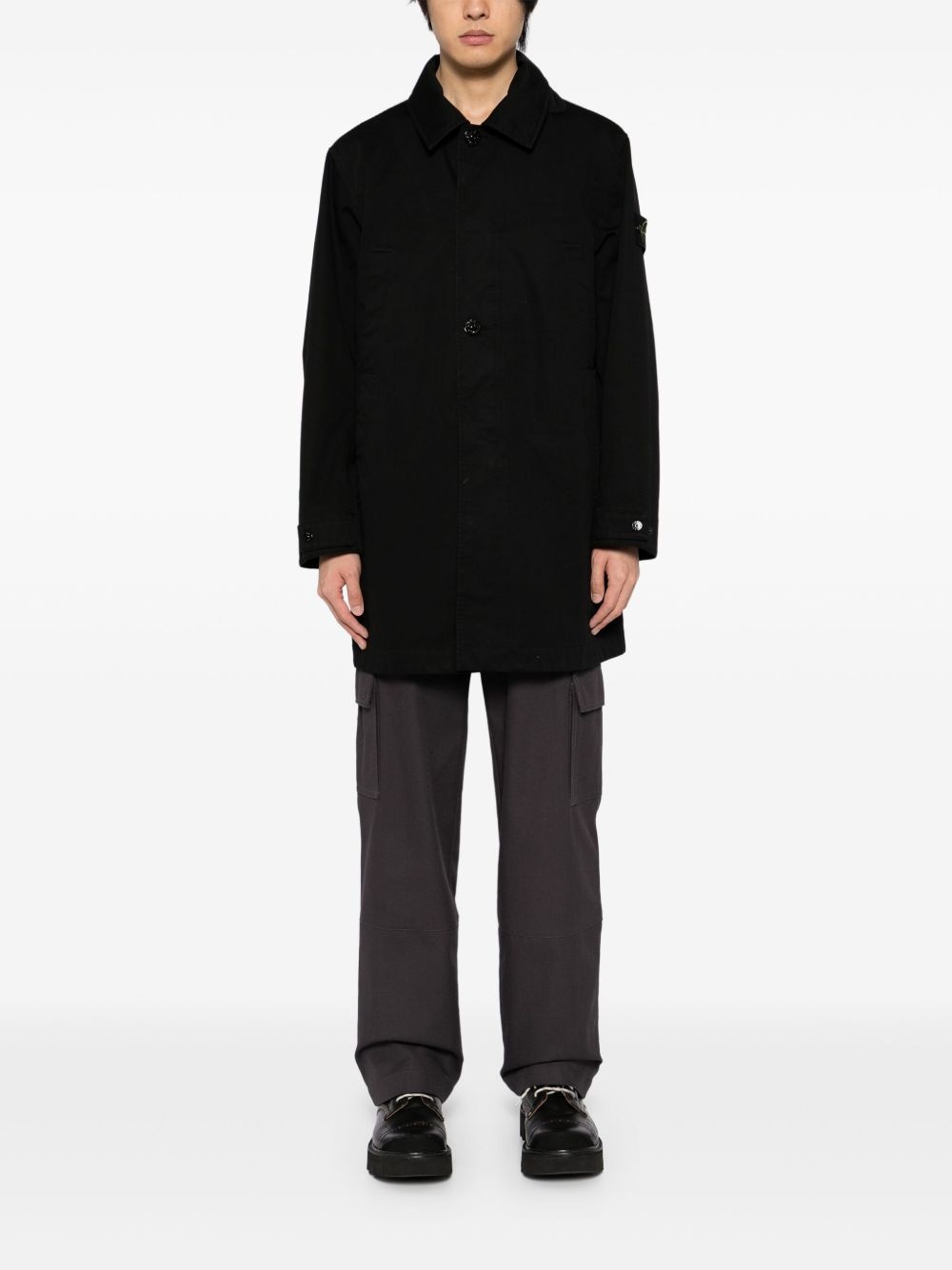 cotton trench coat - 2