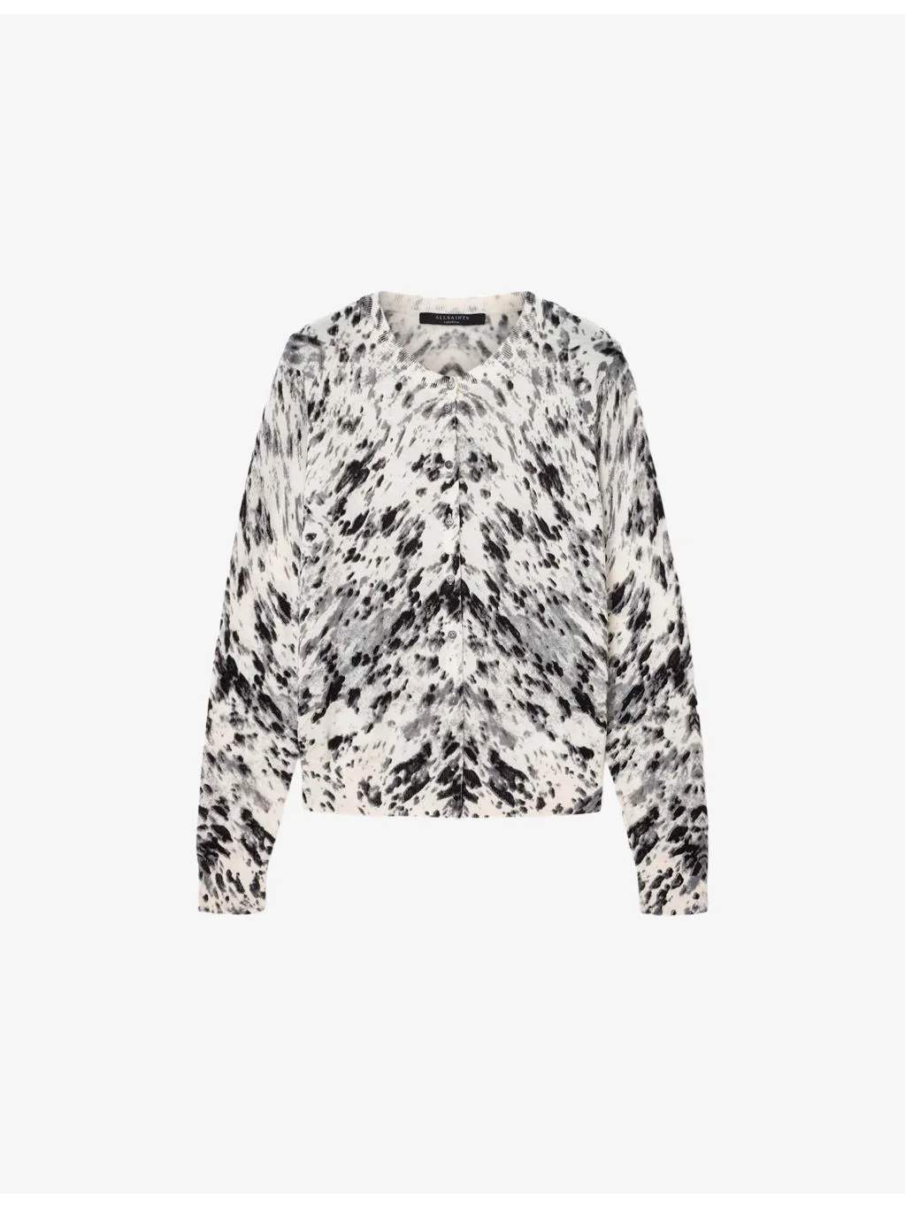 Anouk Snake-Pattern Wool Cardigan - 1