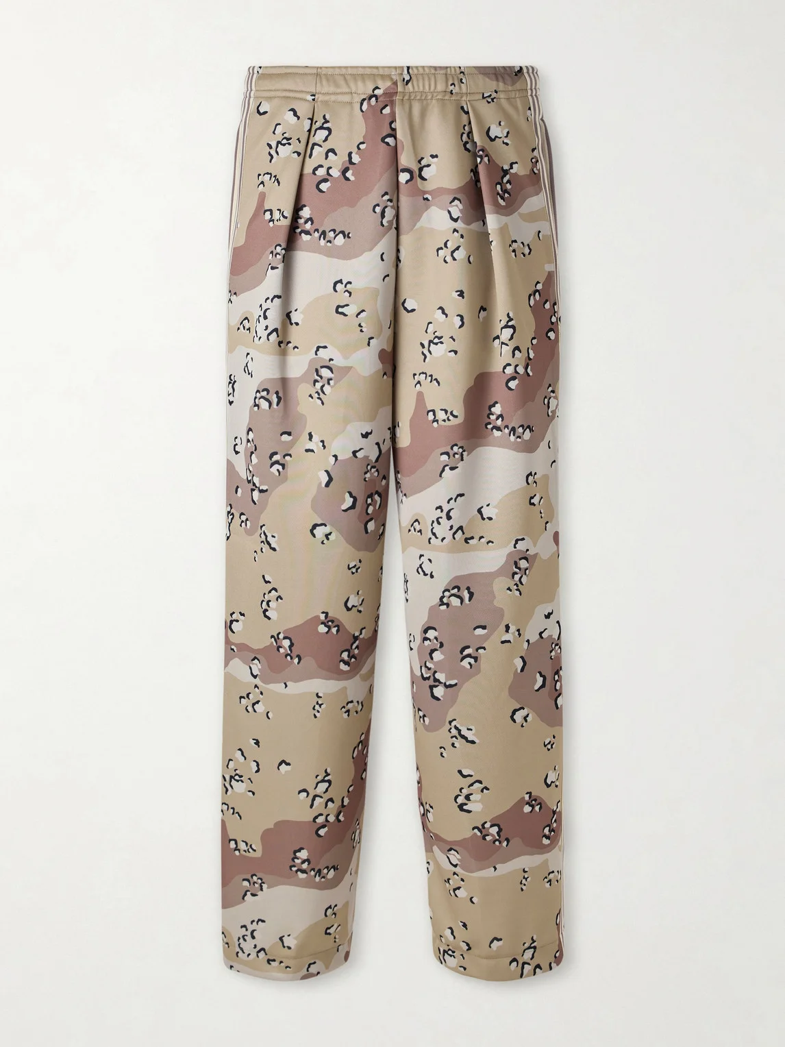 Straight-Leg Pleated Printed Tech-Jersey Track Pants - 1