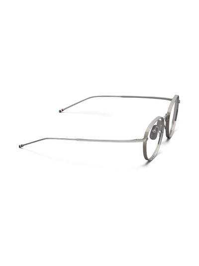 Thom Browne round-frame titanium glasses outlook